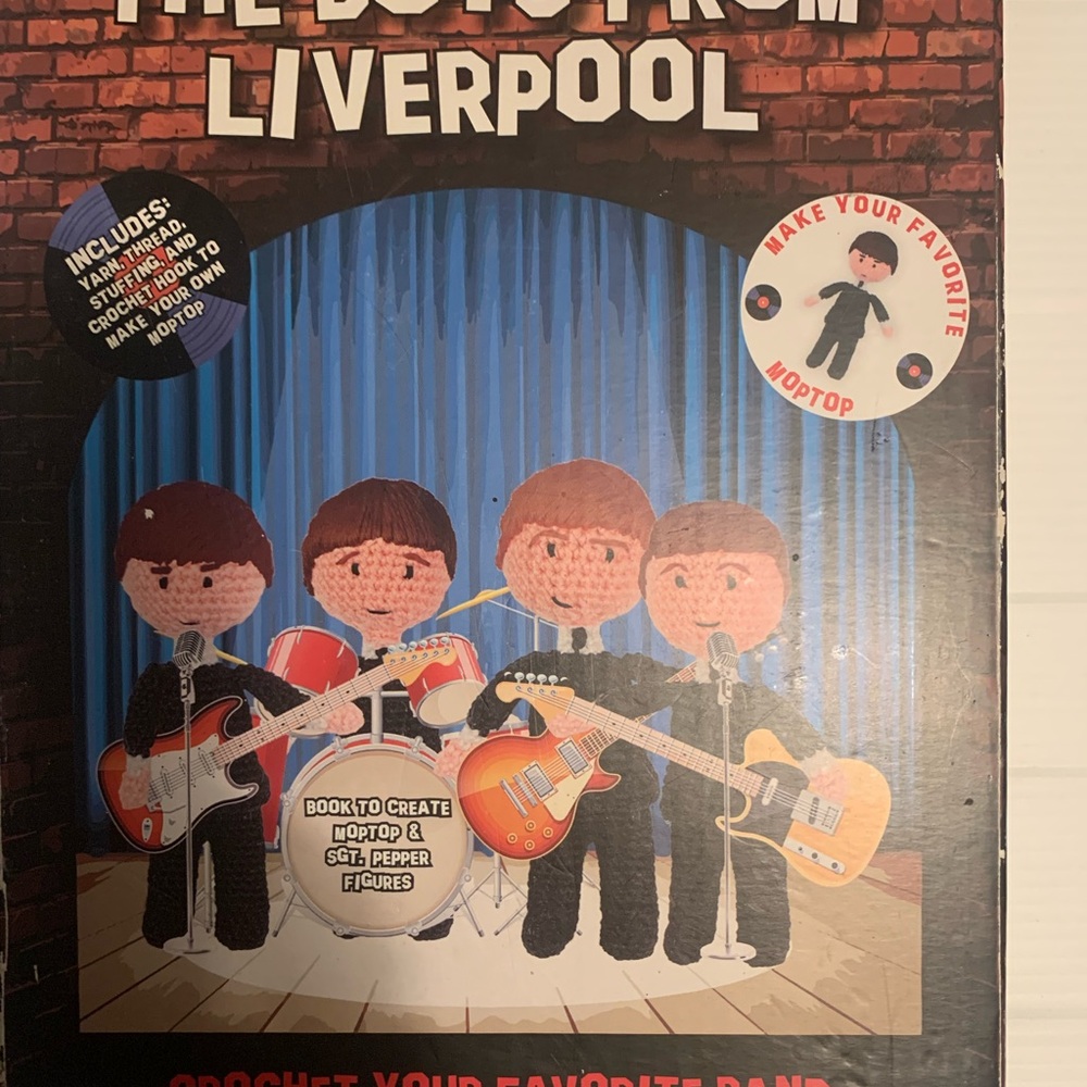 Crochet craft : The Boys From Liverpool ,SGT.Pepper Figures based on the Beatles